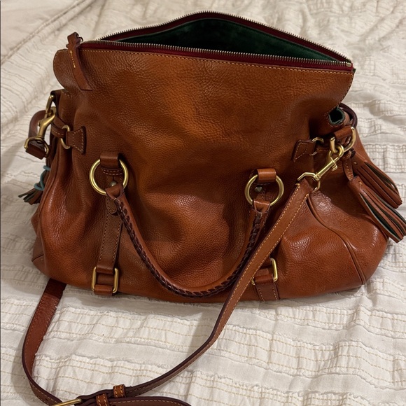 Dooney and Bourke Brown Leather Handbag - Picture 7 of 8
